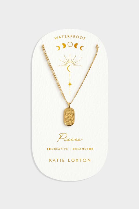 'Pisces' Waterproof Gold Zodiac Necklace