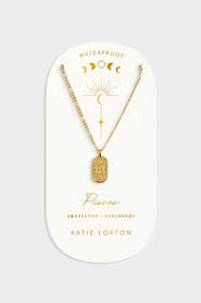 Katie Loxton 'Pisces' Waterproof Gold Zodiac Necklace