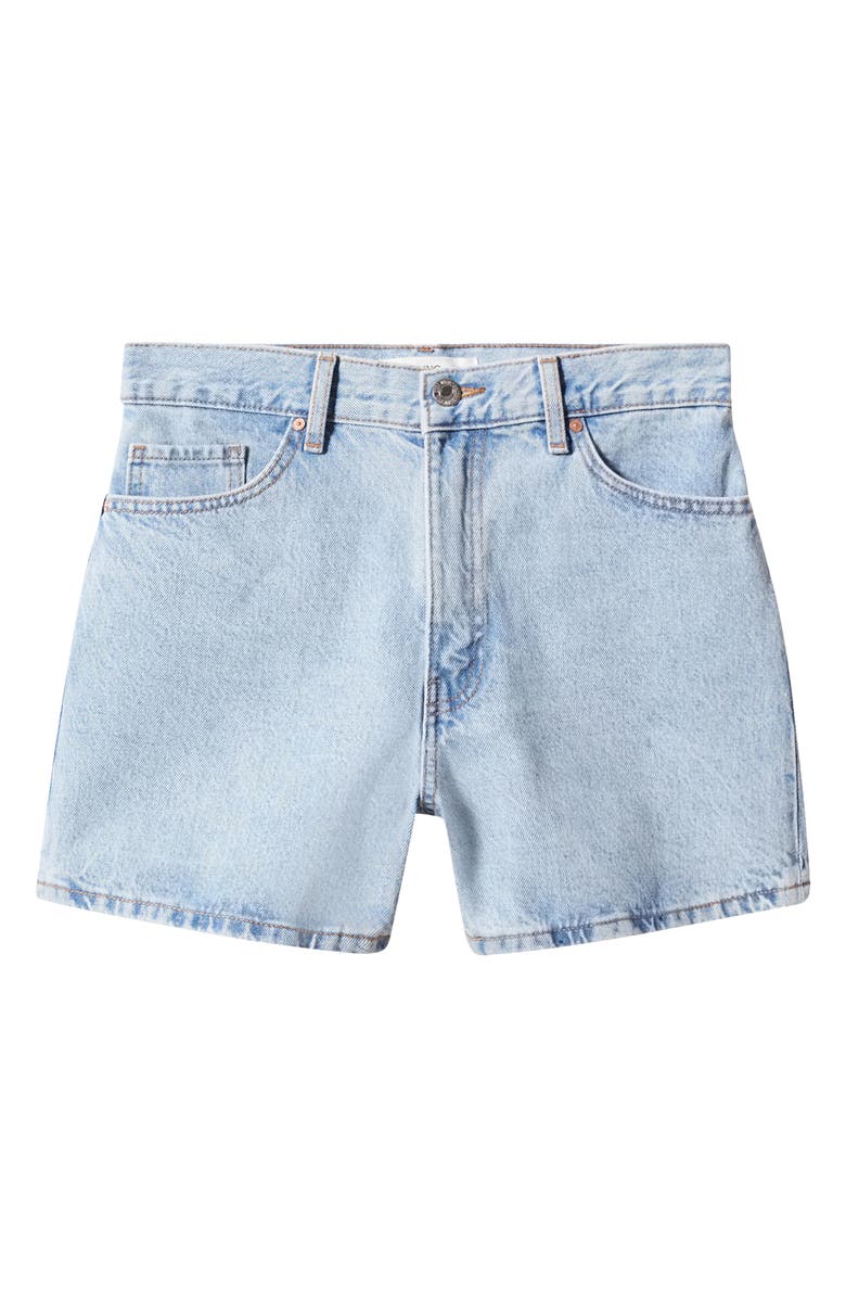 MANGO High Waist Jean Shorts, Alternate, color,
