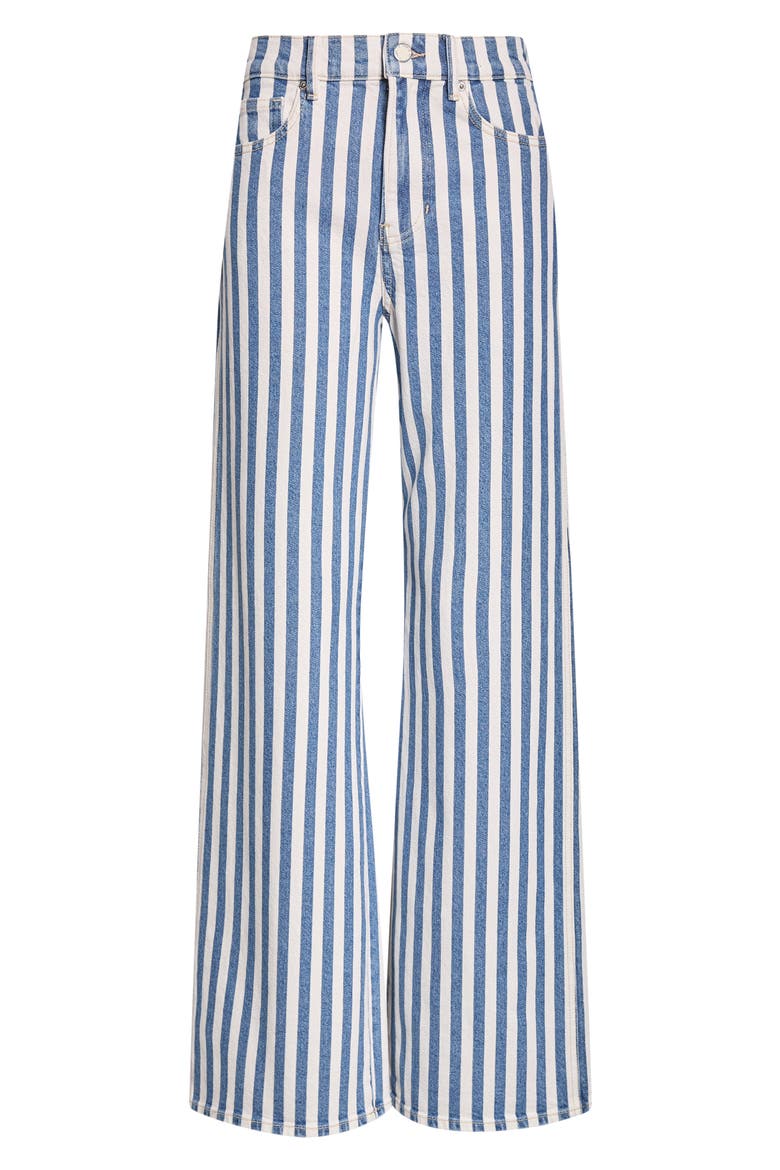 Taylor Stripe Wide Leg Jeans, Main, color, SALTWATER STRIPE