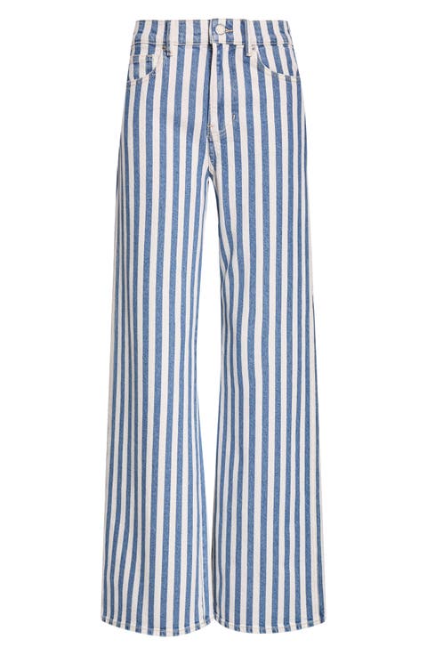 Taylor Stripe Wide Leg Jeans