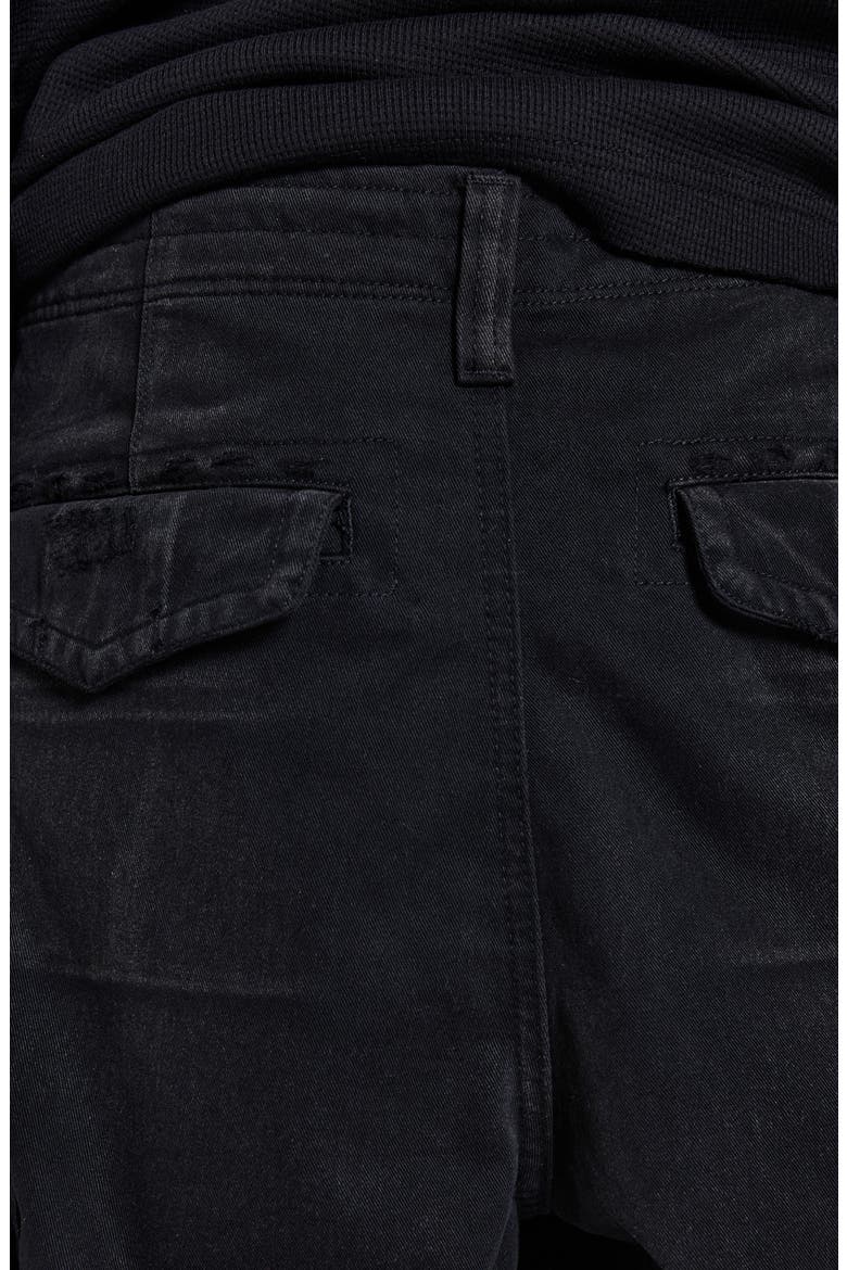 Distressed Beach Cargo Shorts, Alternate, color, BLACK
