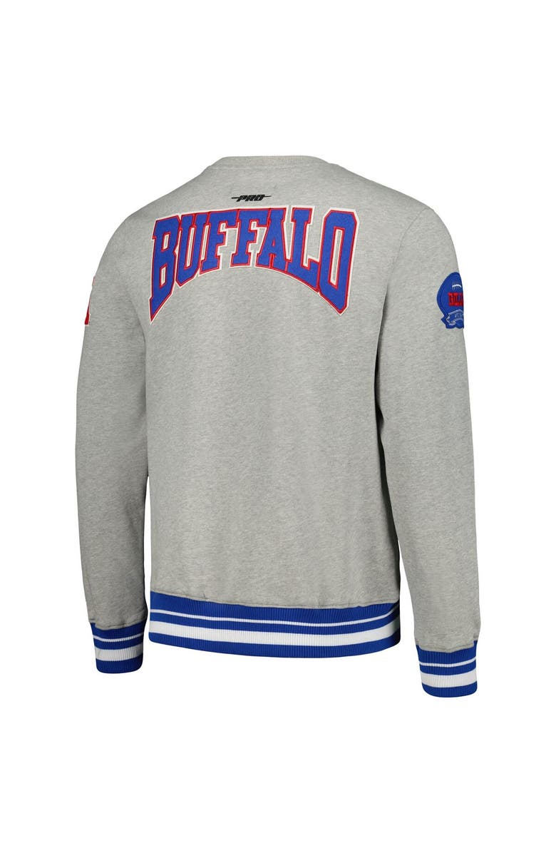 PRO STANDARD Men's Pro Standard Heather Gray Buffalo Bills Crest Emblem Pullover Sweatshirt, Alternate, color, 