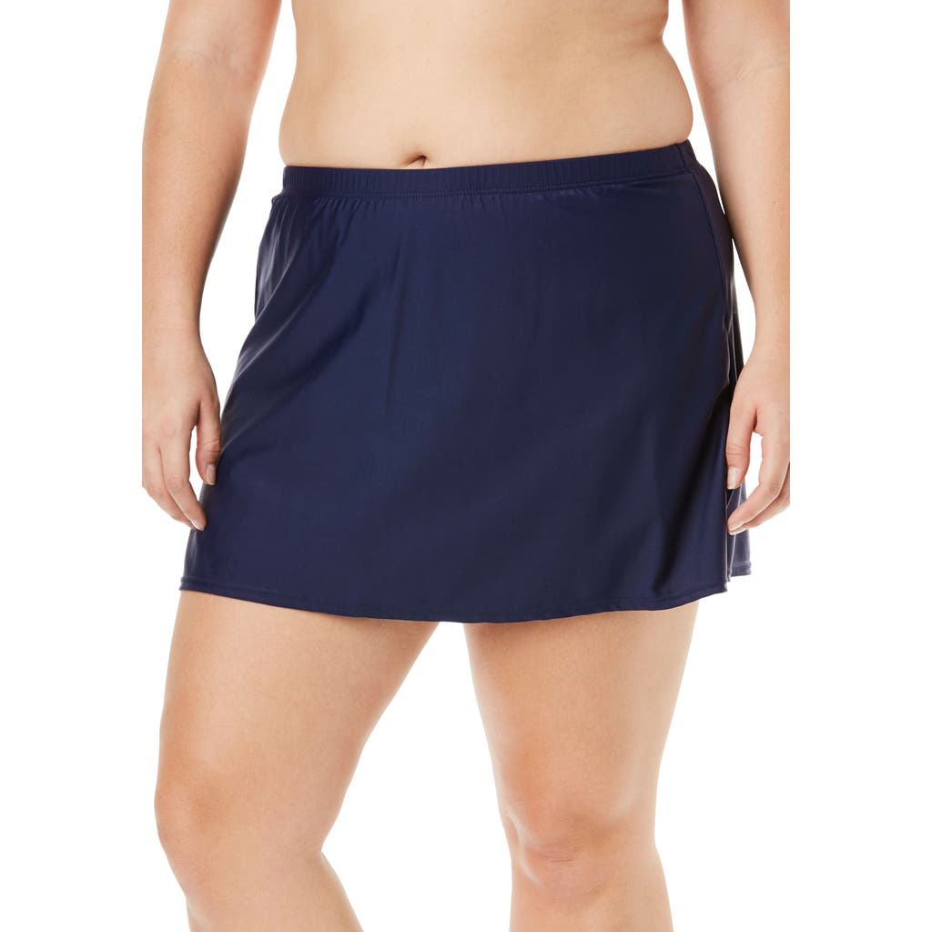 Swimsuits For All Side Slit Swim Skirt In Blue