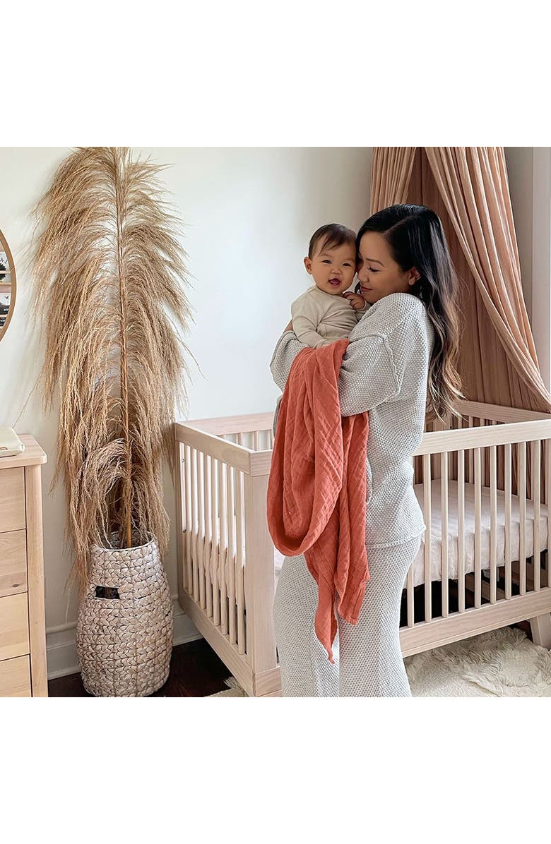 aden + anais Boutique 4-Pack 100% Organic Cotton Muslin Swaddles, Alternate, color, Mother Earth