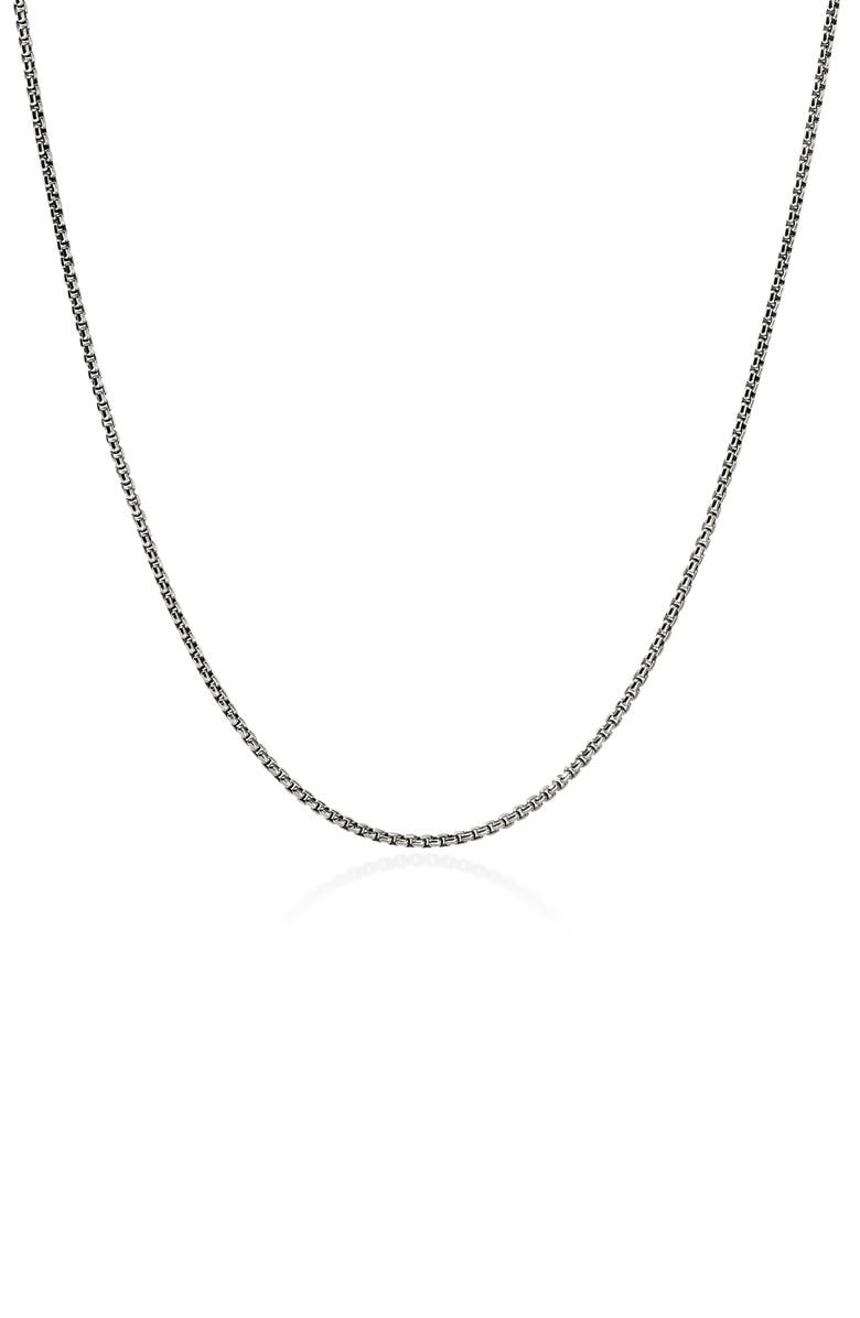 John Hardy Box Chain Necklace, 1.6mm, Main, color, Sterling Silver