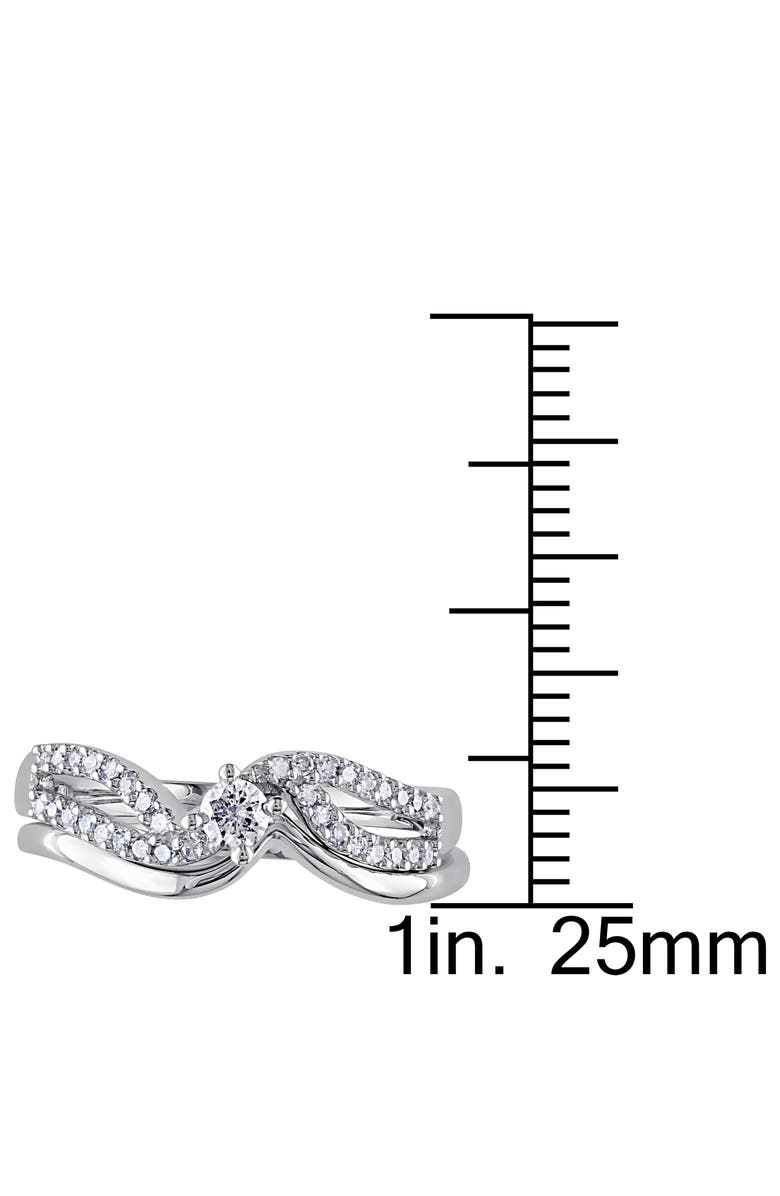 Julianna B. Diamond Bridal Ring Set Sterling Silver, Alternate, color, Sterling Silver