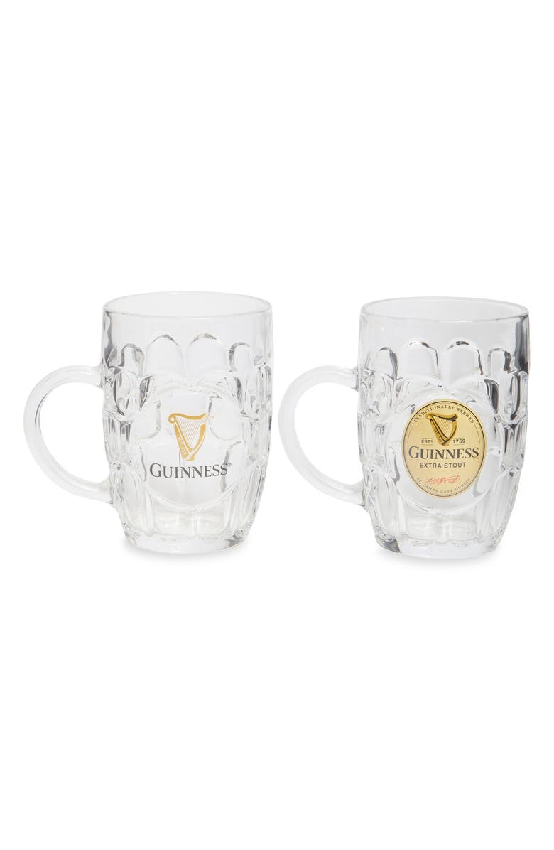 Lord's Rocks Guinness Set of 2 Tankard Glasses, Alternate, color, Clear