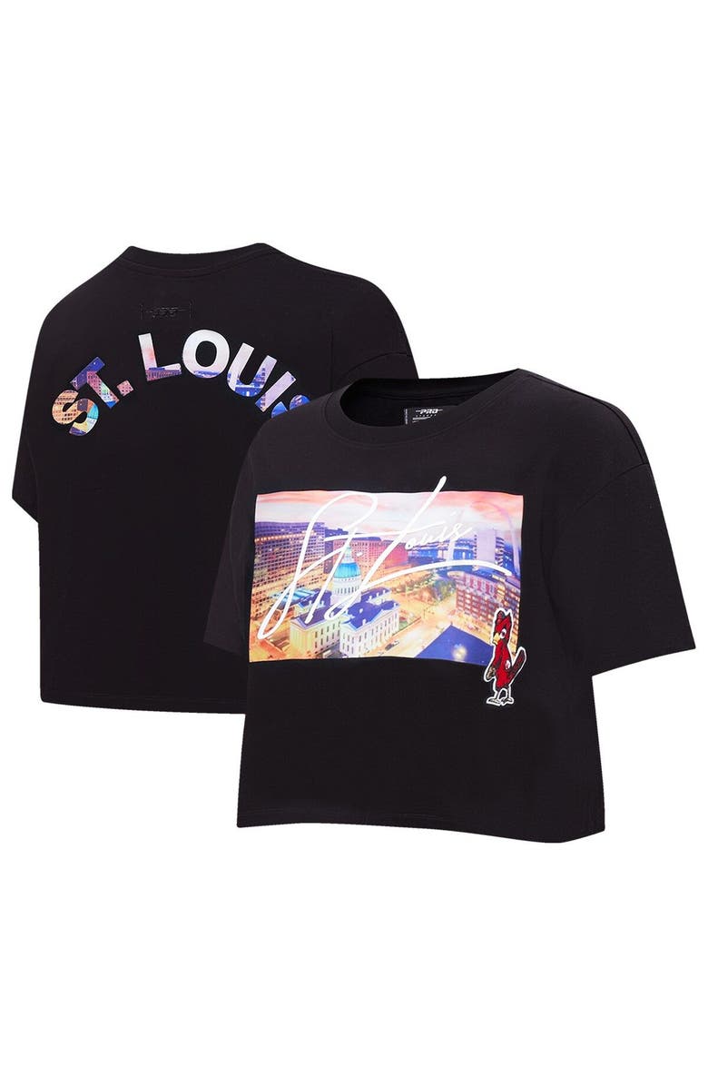 PRO STANDARD Women's Pro Standard Black St. Louis Cardinals Cityscape Boxy T-Shirt, Main, color, Black