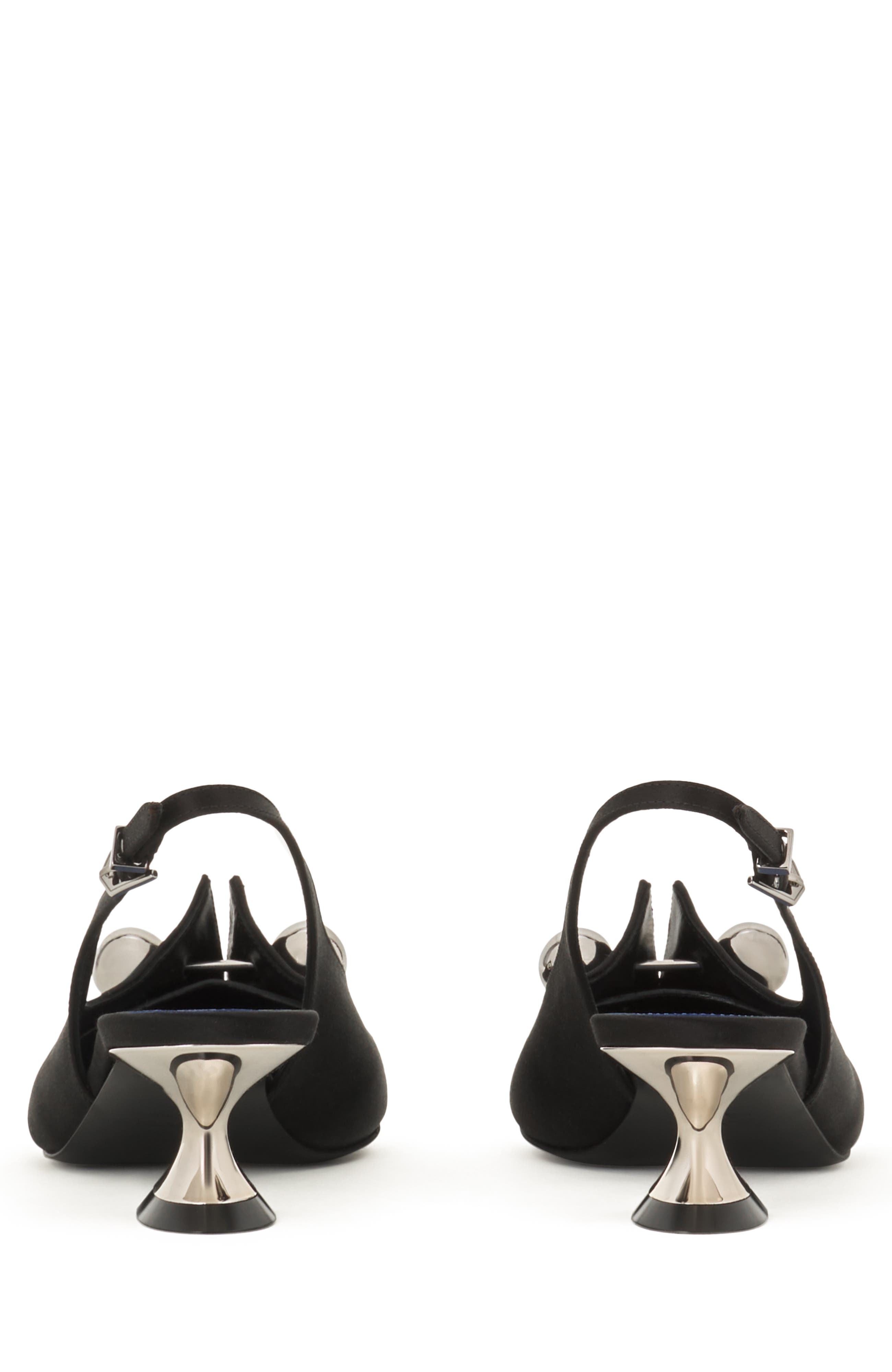 Lanvin Affinity Arch Slingback, Alternate, color, Black