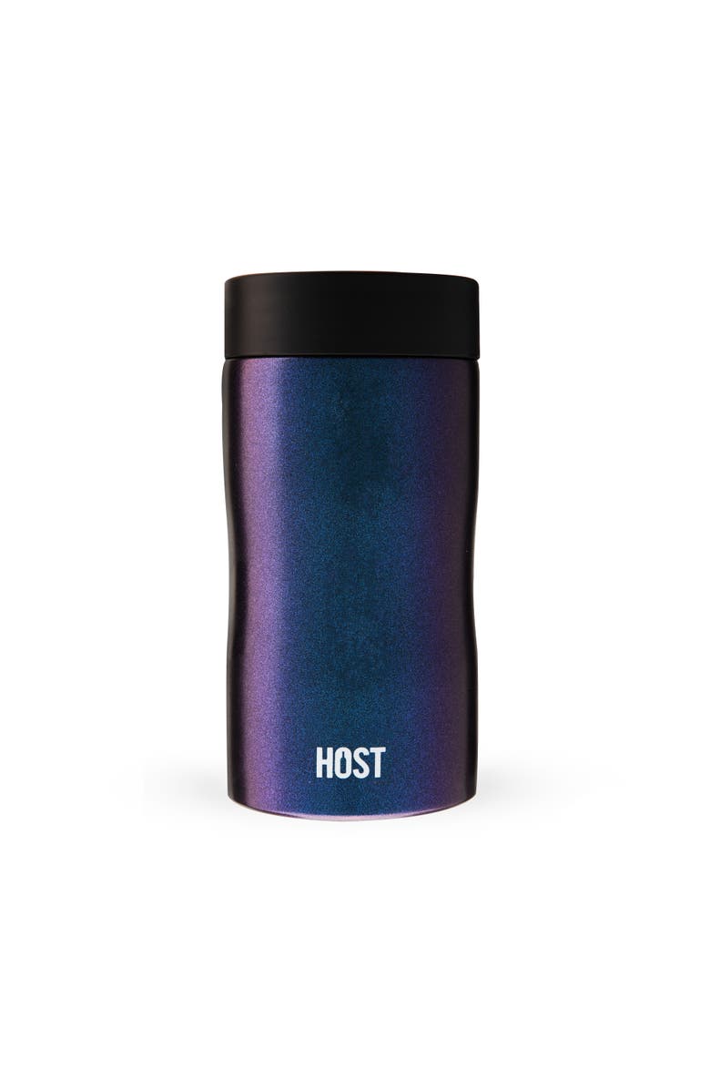 HOST Stay-Chill Slim Can Cooler, Alternate, color, Galaxy Black