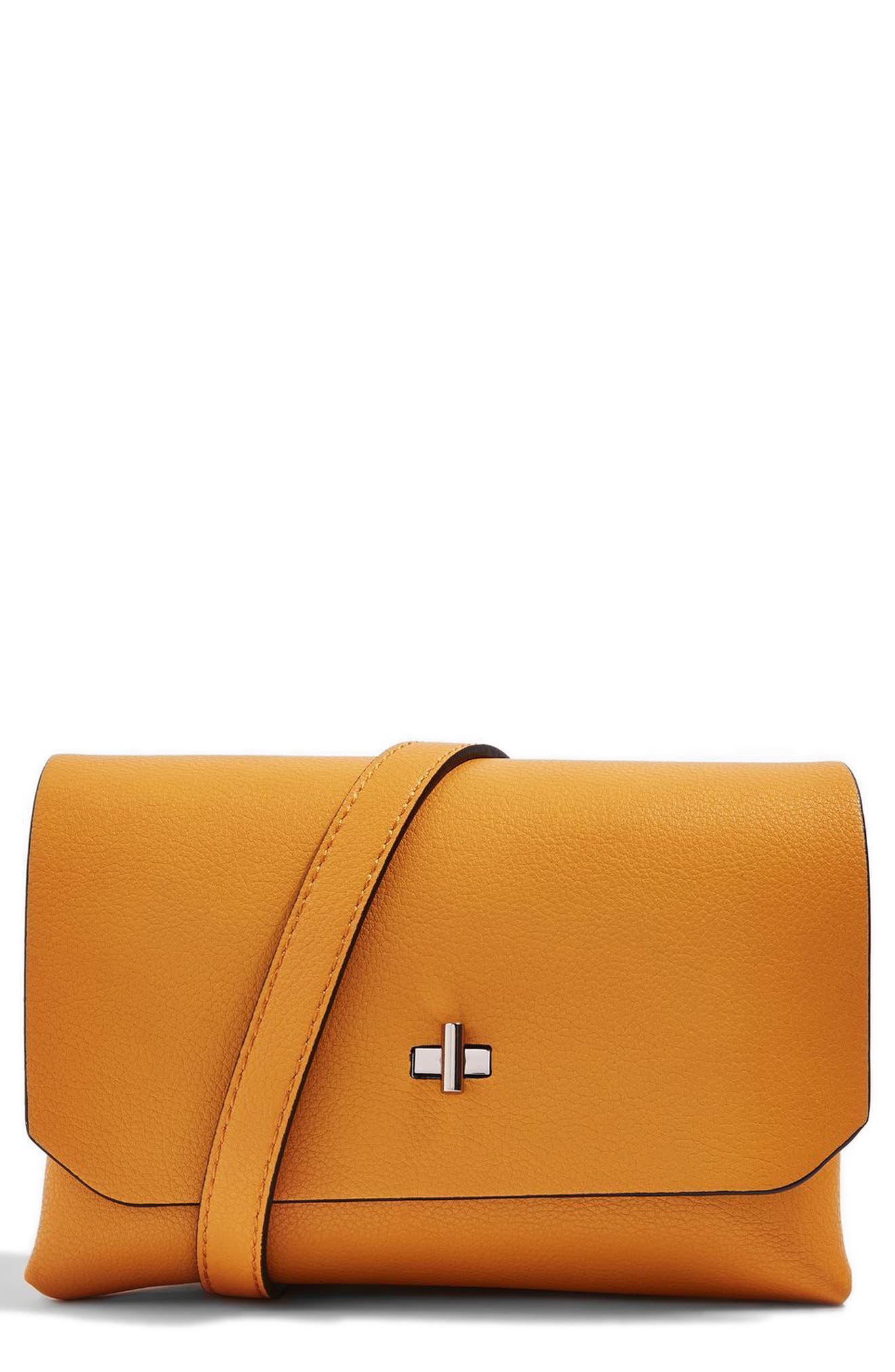Topshop Otley Faux Leather Crossbody Bag, Main, color, 