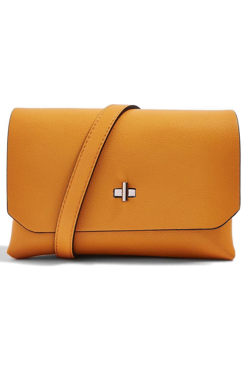 Topshop Otley Faux Leather Crossbody Bag, Main, color,