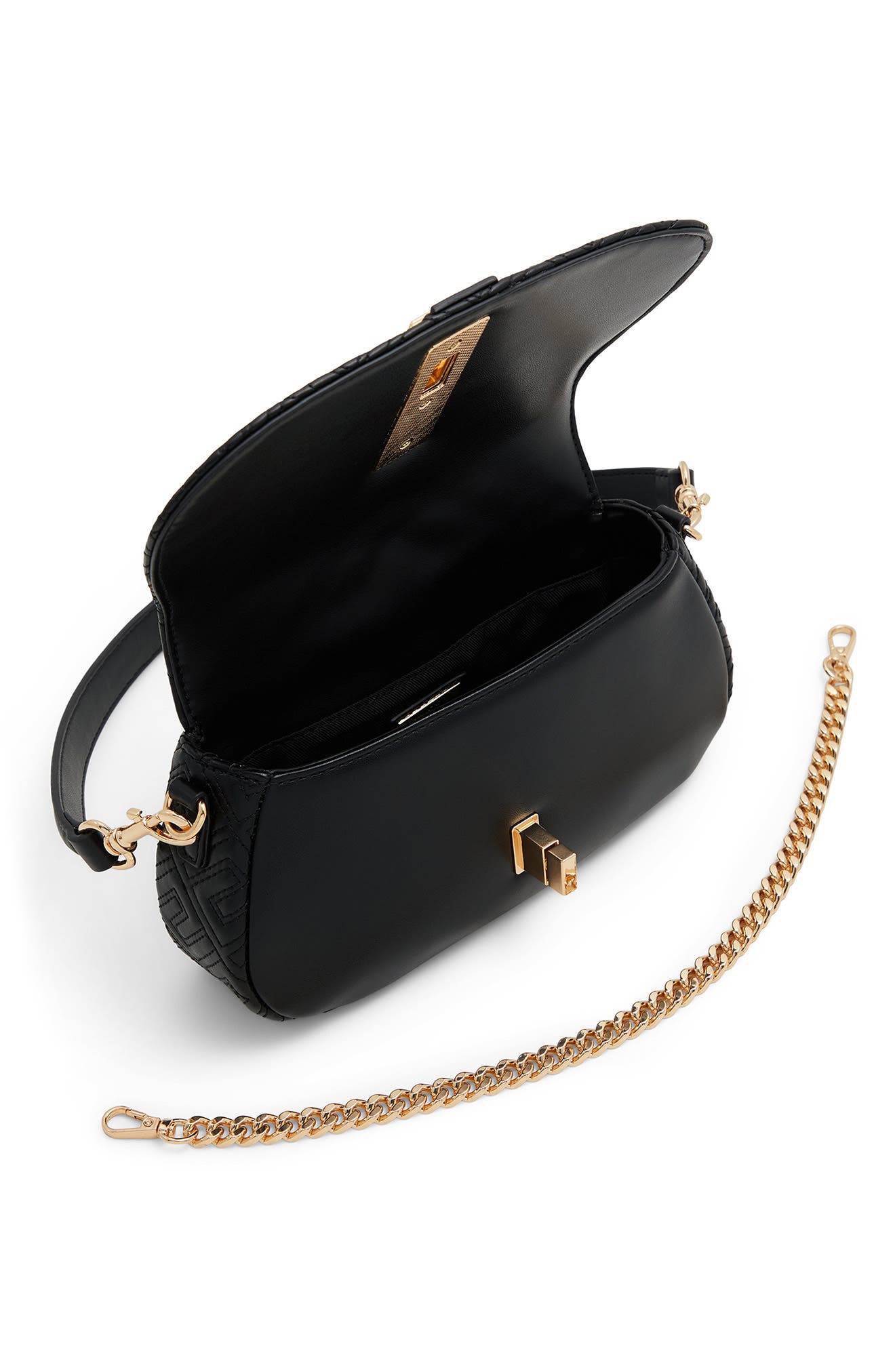 ALDO Romie Quilted Faux Leather Crossbody Bag, Alternate, color, 