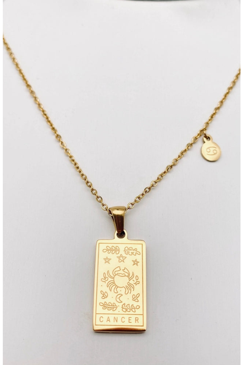 Zodiac Constellation Pendant Necklace, Main, color, Cancer