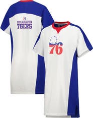 G-III 4HER BY CARL BANKS Women's G-III 4Her by Carl Banks White Philadelphia 76ers Free Throw T-Shirt Dress