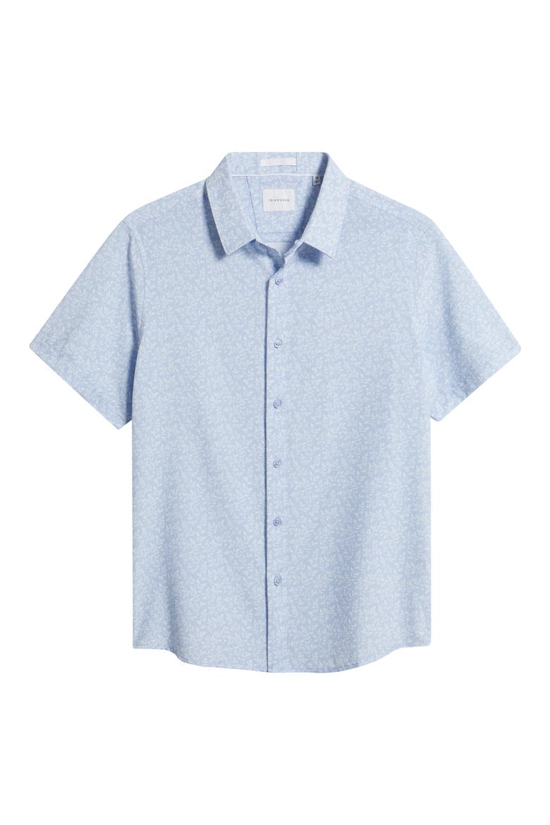 Kai Short Sleeve Button-Down Shirt, Alternate, color, DUSTY BLUE
