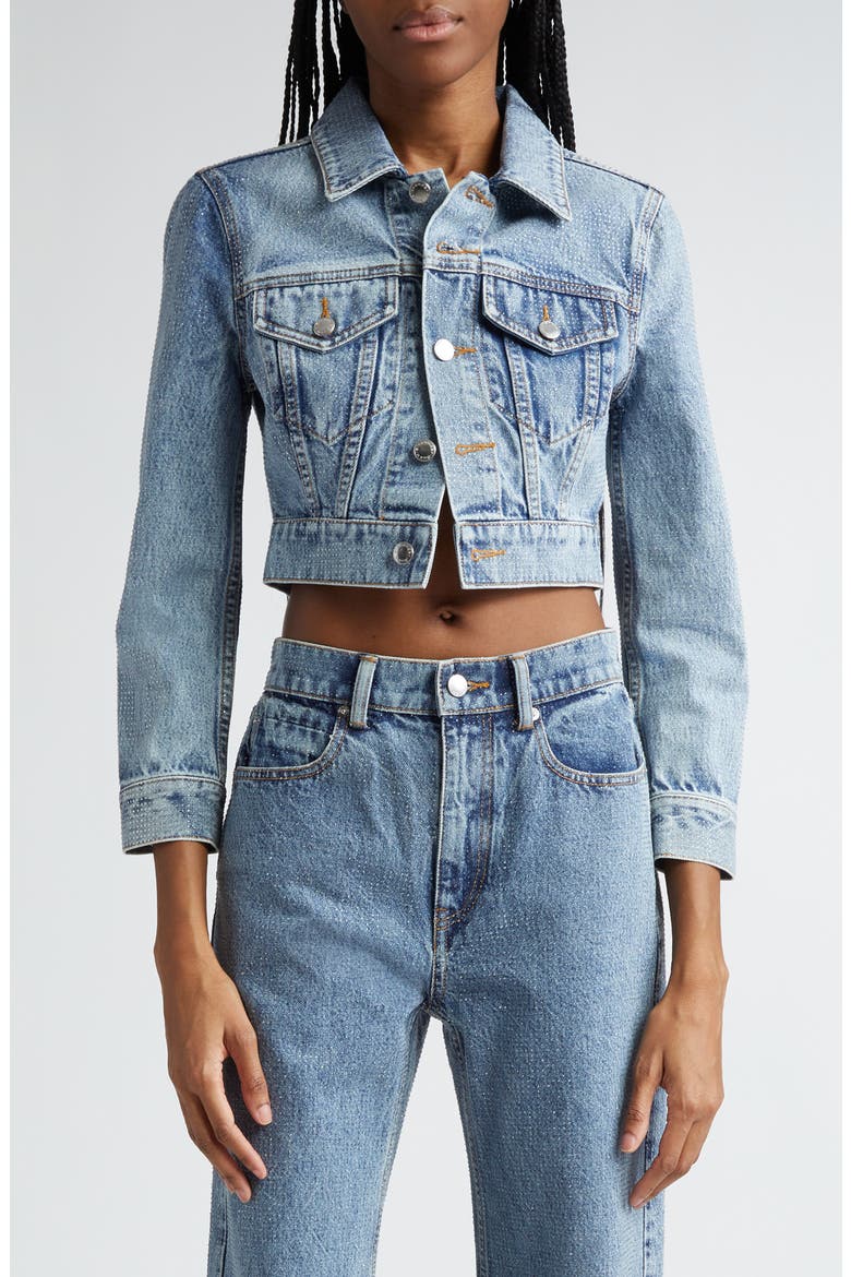 Alexander Wang Shrunken Denim Trucker Jacket (Women) | Nordstrom