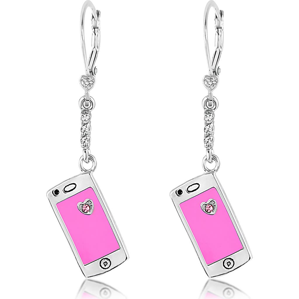 Chanteur Kids' Cellphone Drop Earrings in Pink  product