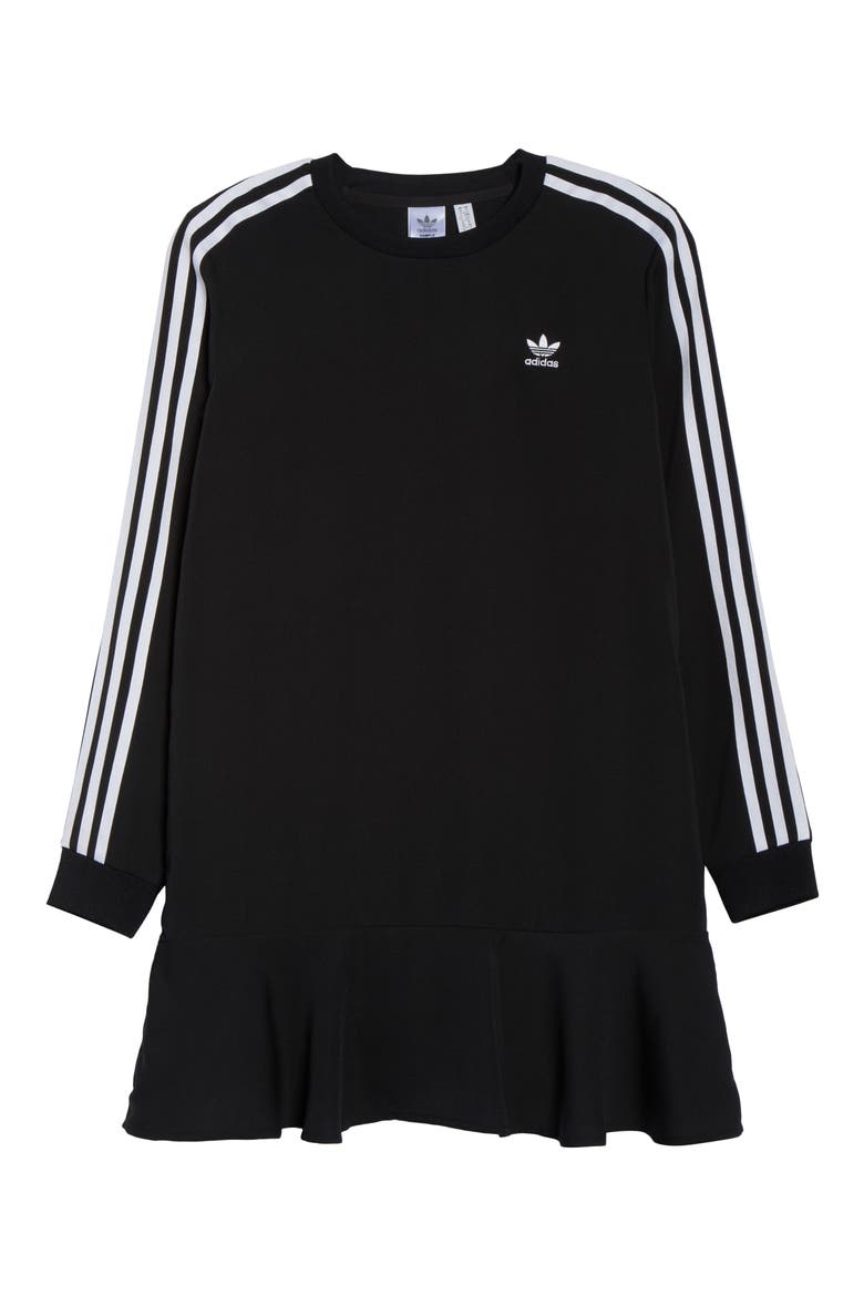 Flare Hem T-Shirt Dress, Alternate, color, BLACK
