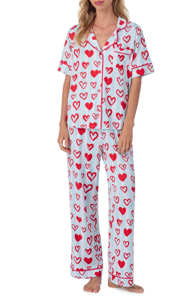 Room Service Pjs Print Pajamas, Main, color, Blue