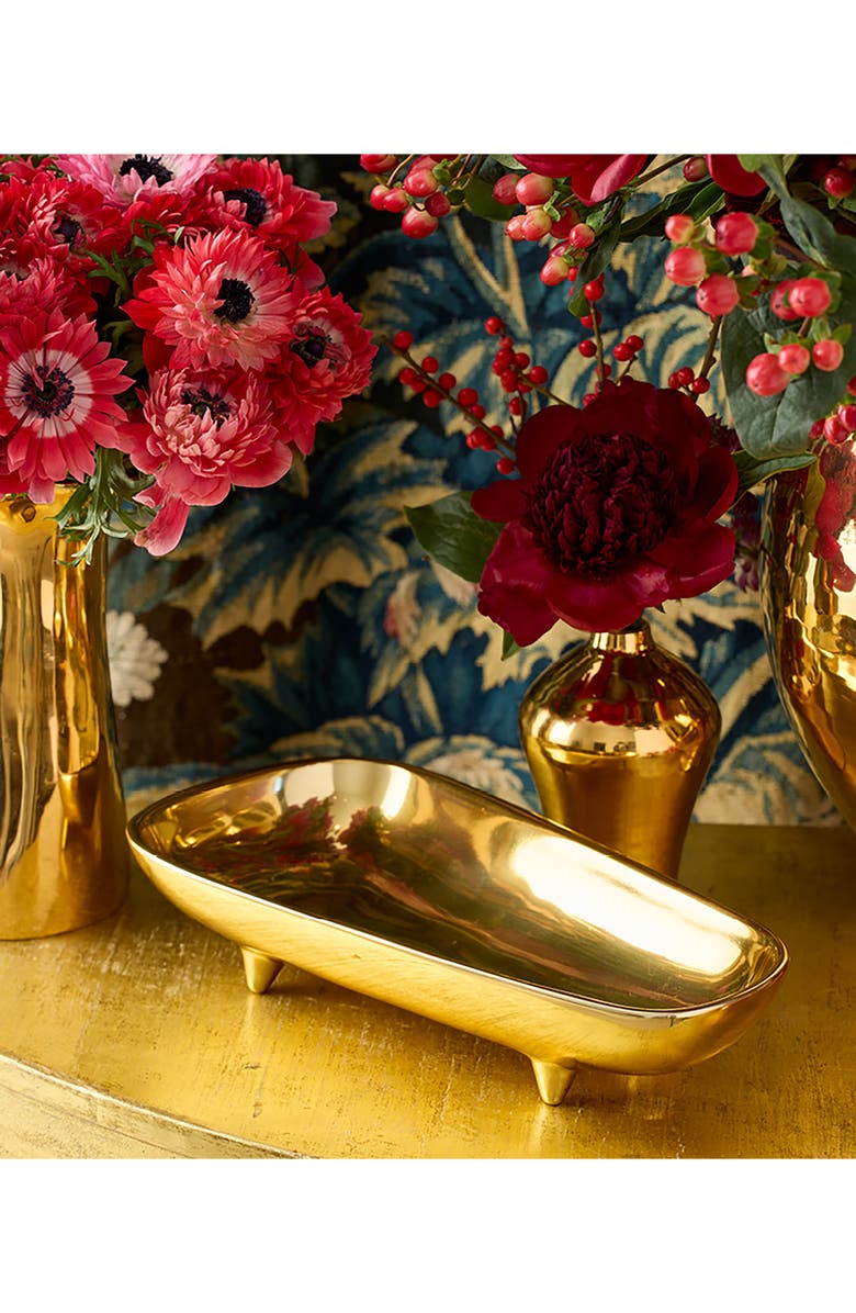 Aerin Valerio Small Footed Bowl, Alternate, color, Gold