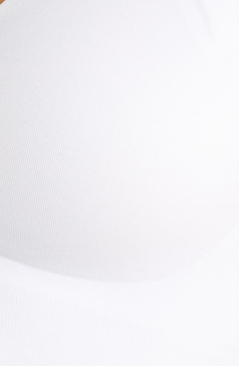 True & Co Soft Form V-Neck Bralette, Alternate, color, White