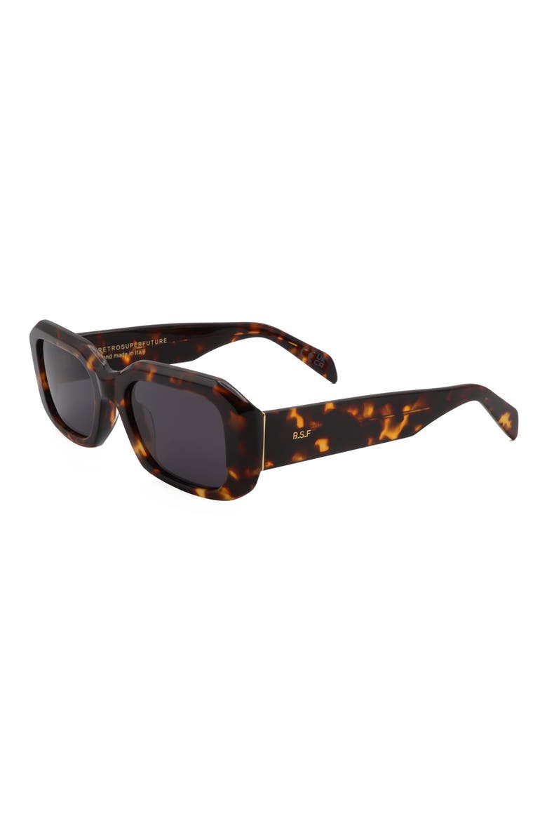 53mm Wrap Sunglasses, Alternate, color, TORT