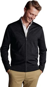 Charles Tyrwhitt Pure Merino Full Zip Through Cardigan