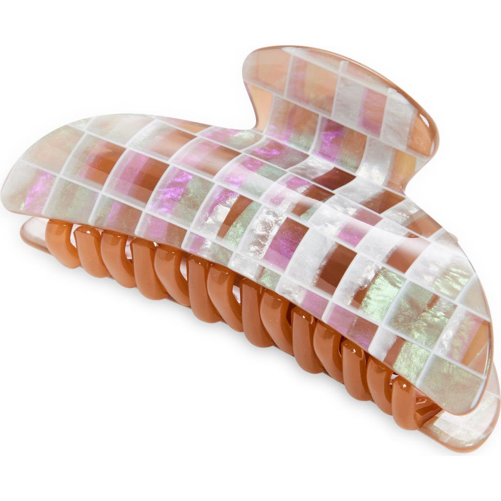 Shop Machete Midi Heirloom Claw Clip In Brown Shell Checker