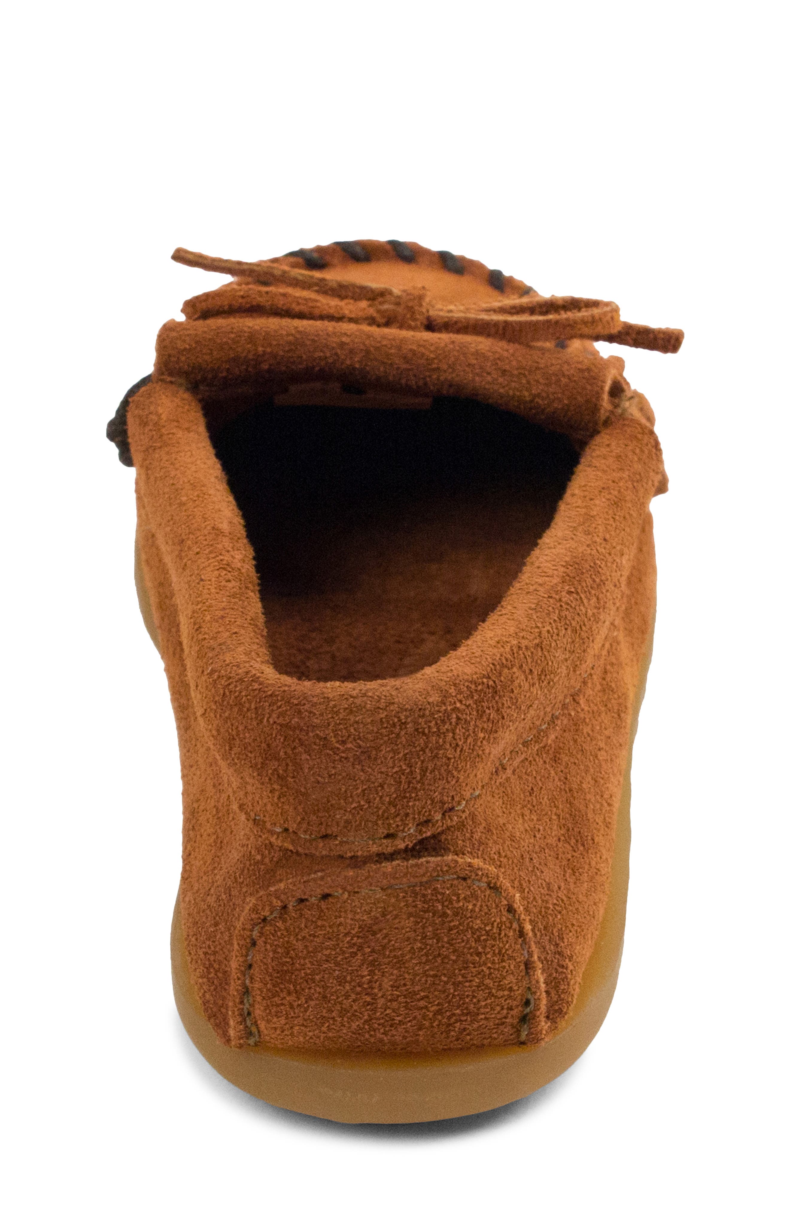Minnetonka Kilty Driving Shoe, Alternate, color, Brown