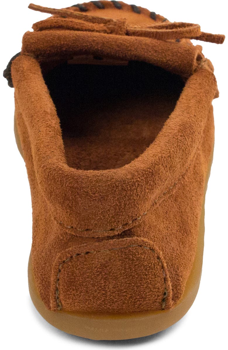 Minnetonka Kilty Driving Shoe, Alternate, color, Brown