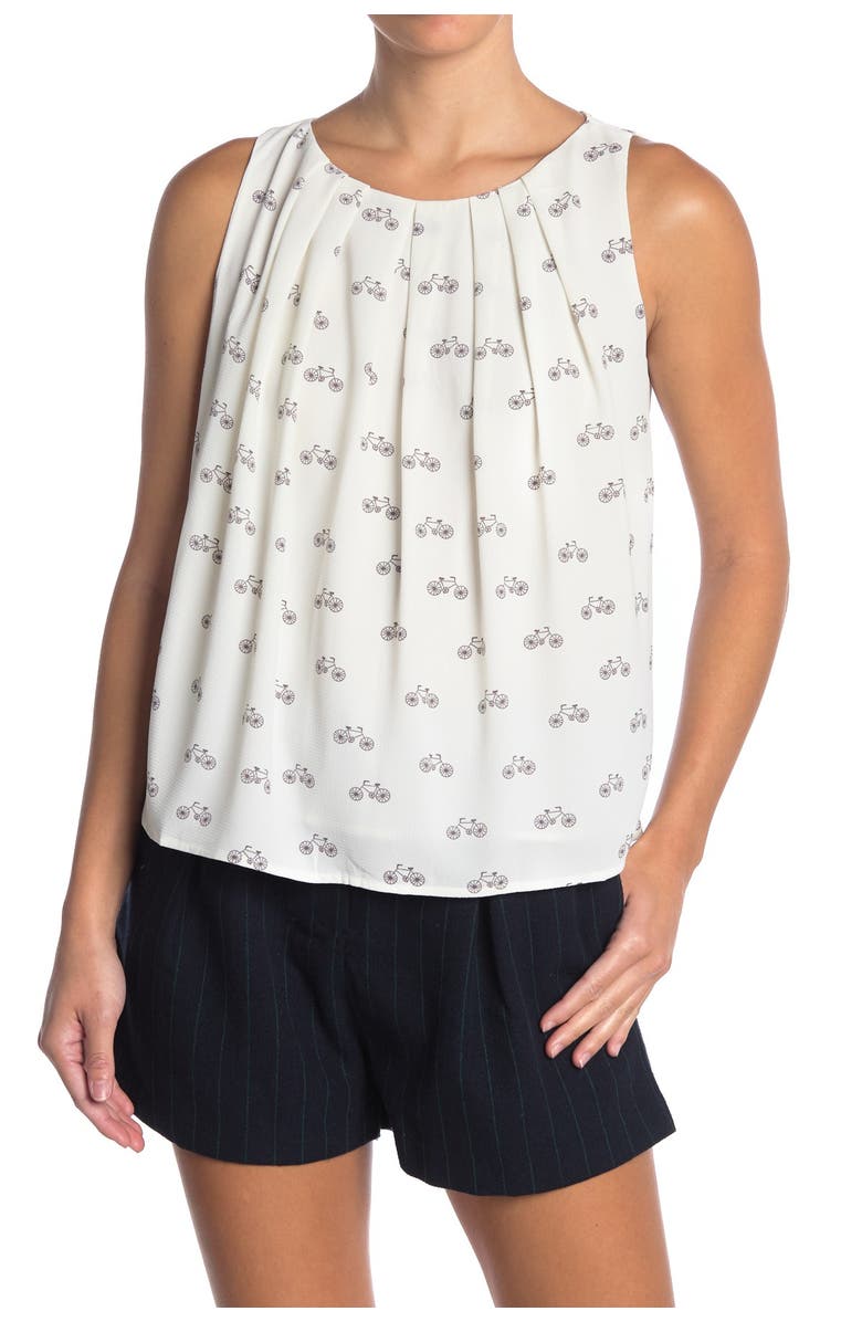 FRNCH Bicycle Print Tie Back Tank, Main, color,