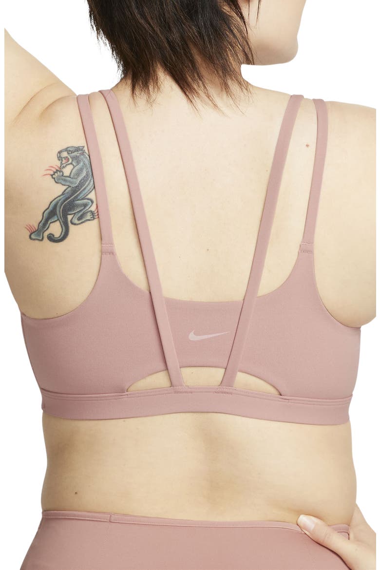 Zenvy Strappy Light-Support Padded Sports Bra, Alternate, color, RED STARDUST/ WHITE