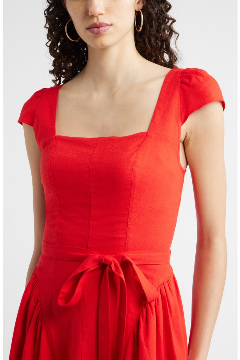 Fit & Flare Minidress, Alternate, color, RED BLOOM