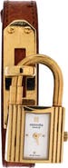 Pre-Owned Hermes Kelly Quartz Watch Plated Metal and Leather 20