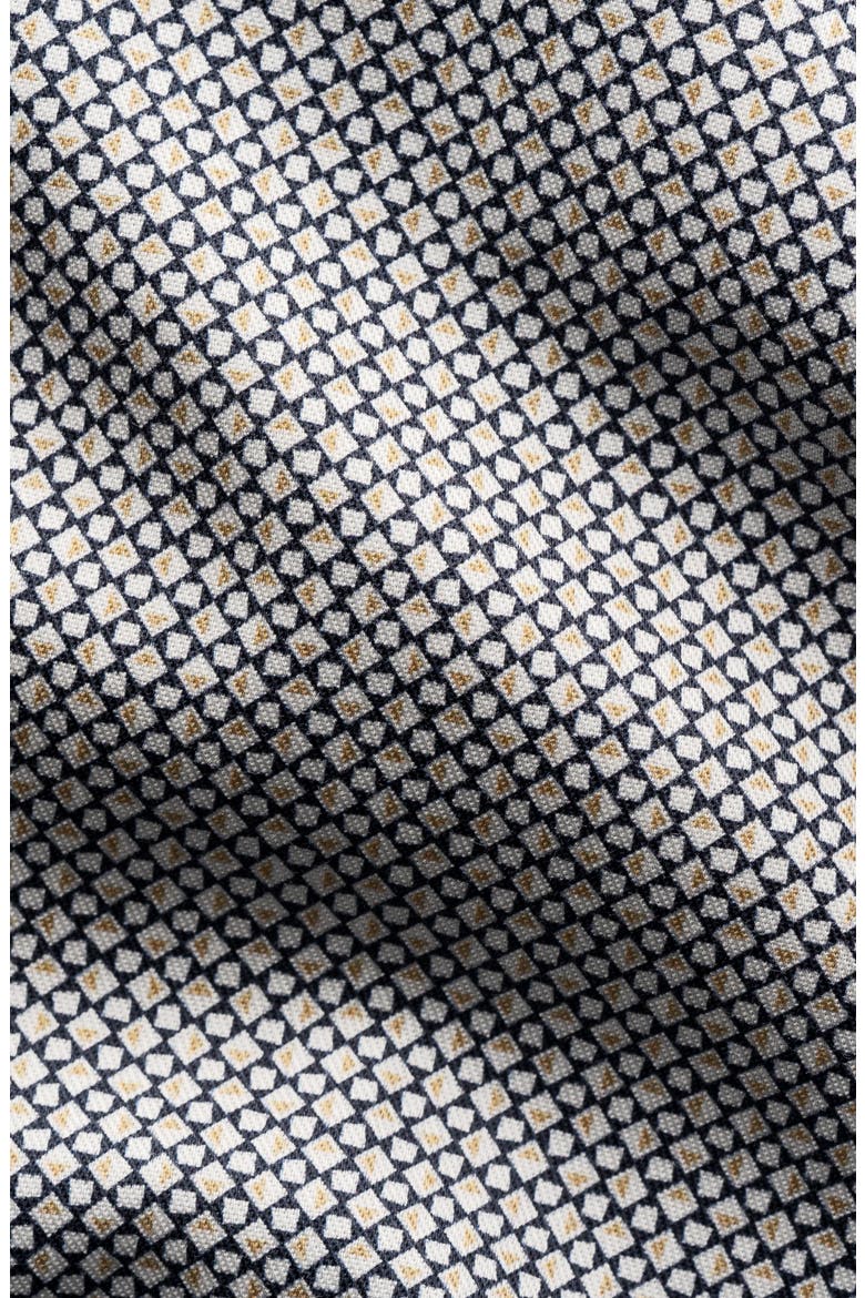 Regular Fit Microprint Signature Cotton Twill Dress Shirt, Alternate, color, NAVY