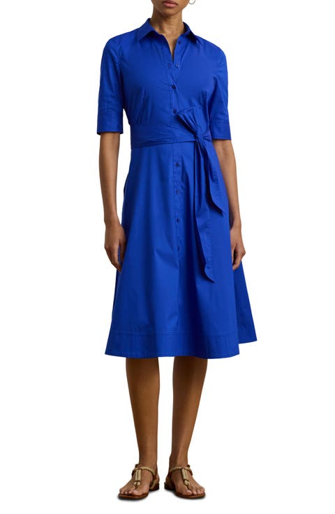 Cotton Blend Shirtdress