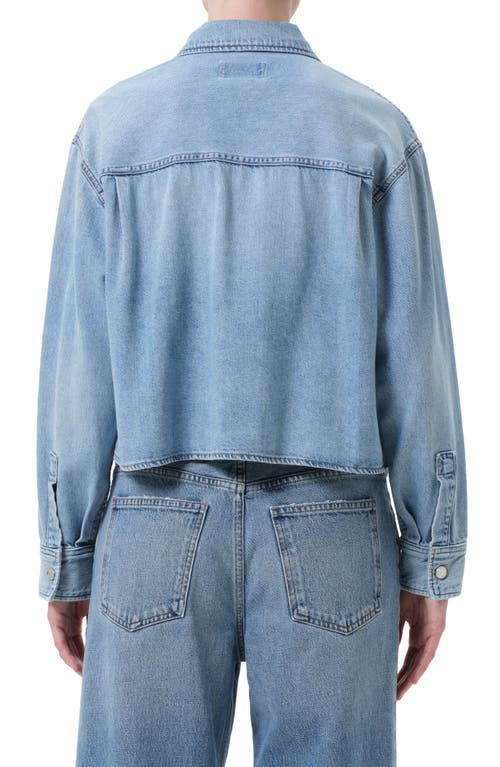 Agolde Juna Denim Button-up Shirt In Blue