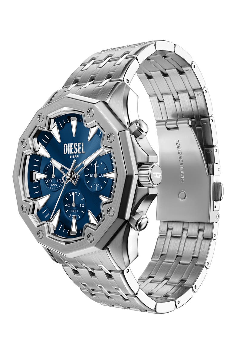 Stinger Chronograph Bracelet Watch, 46mm, Alternate, color, SILVER