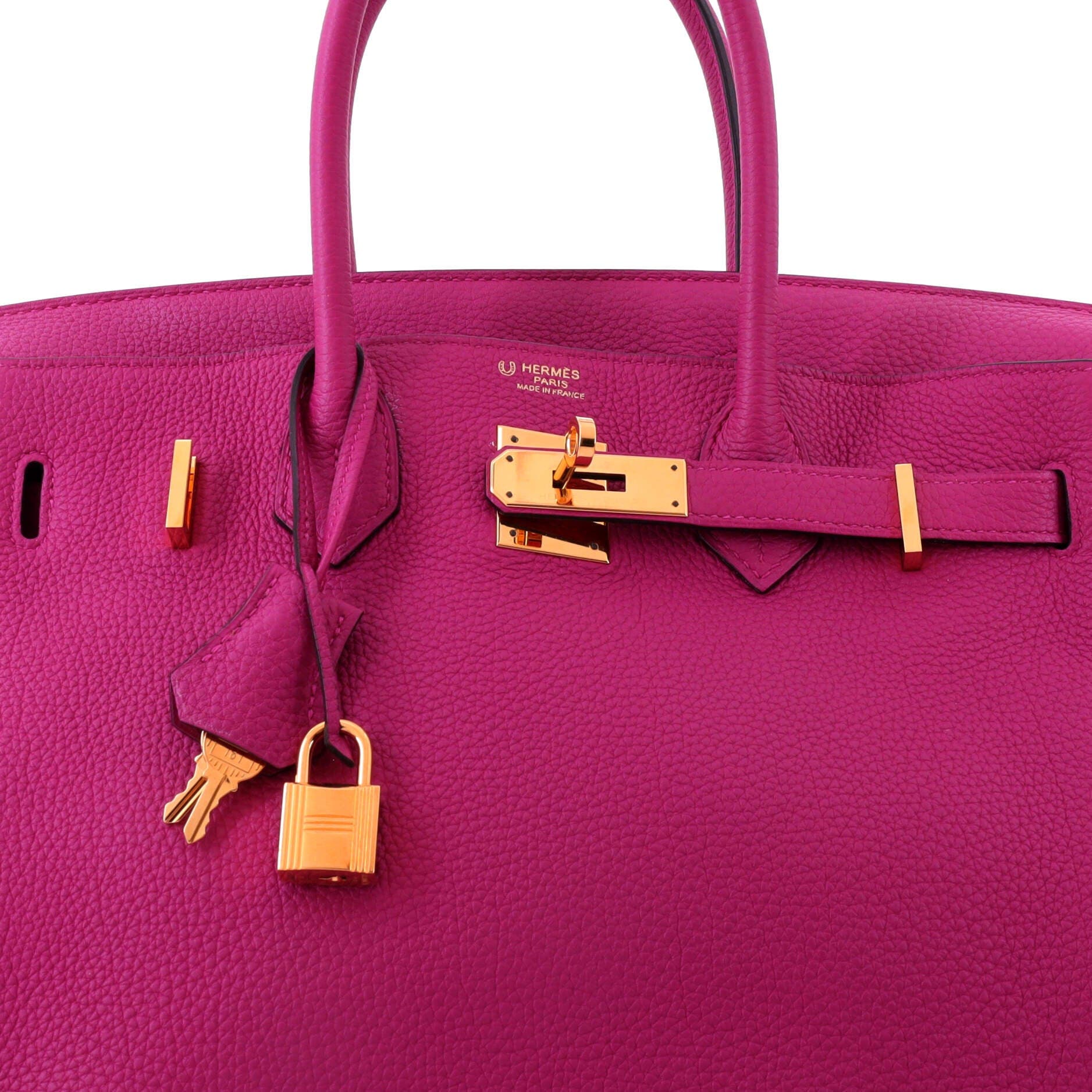 Pre-Owned Hermes Birkin Handbag Pink Togo with Gold Hardware 30, Alternate, color, Rose Pourpre