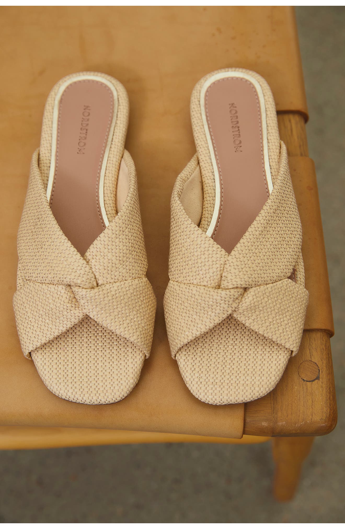 Cerise Slide Sandal, Alternate, color, NATURAL RAFFIA