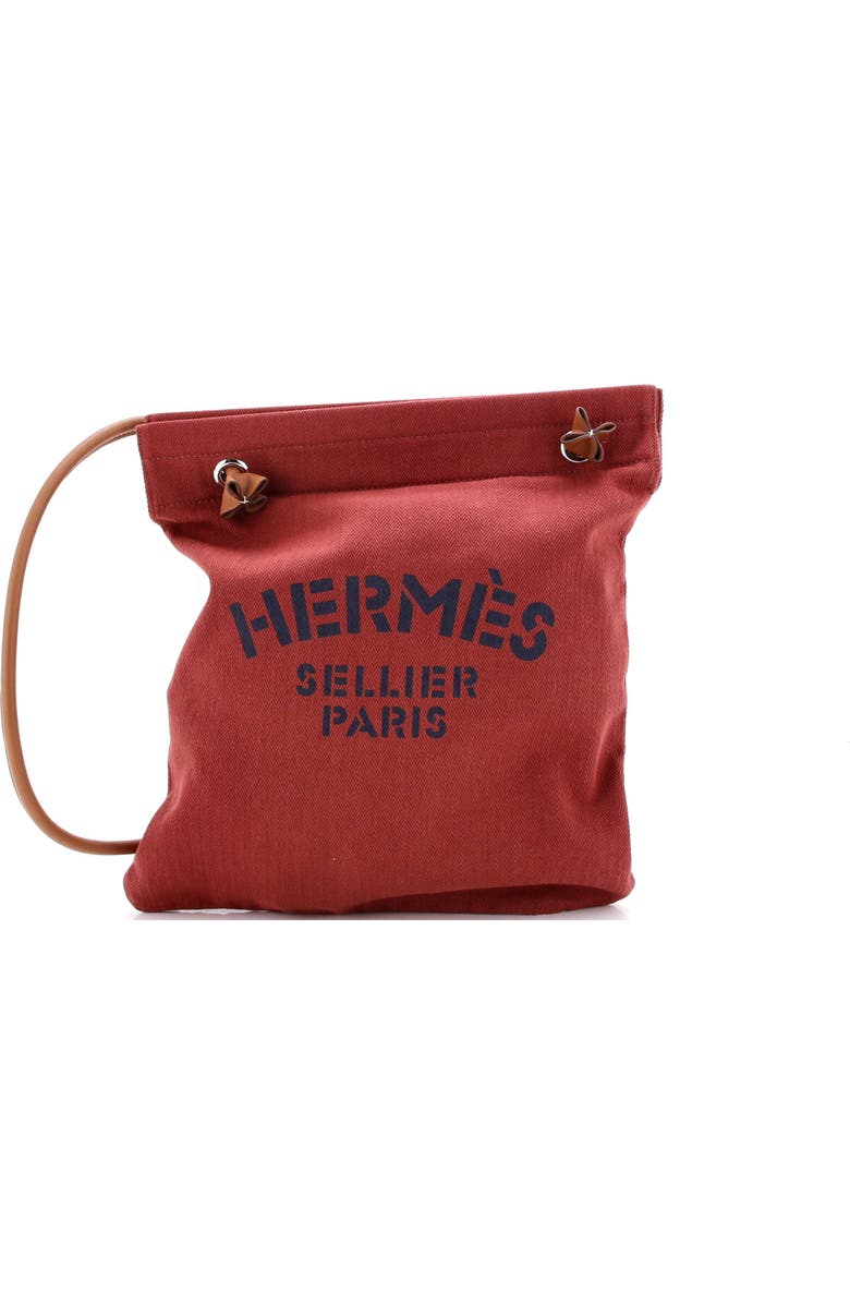 Pre-Owned Hermes Aline Bag Toile MM, Main, color, Rouge H