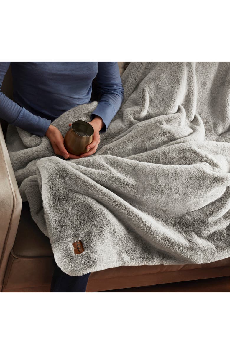 UGG<sup>®</sup> Stellan Weighted Faux Fur Wellness Blanket, Alternate, color, 