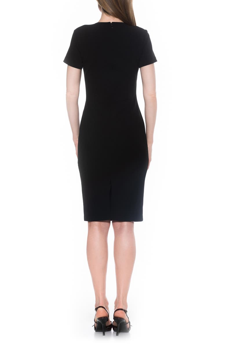 Alexia Admor Faith Short Sleeve Sheath Dress, Alternate, color, Black
