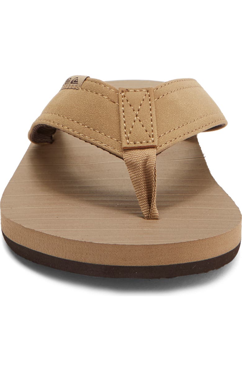 Quiksilver Carving Flip Flop, Alternate, color, Tan