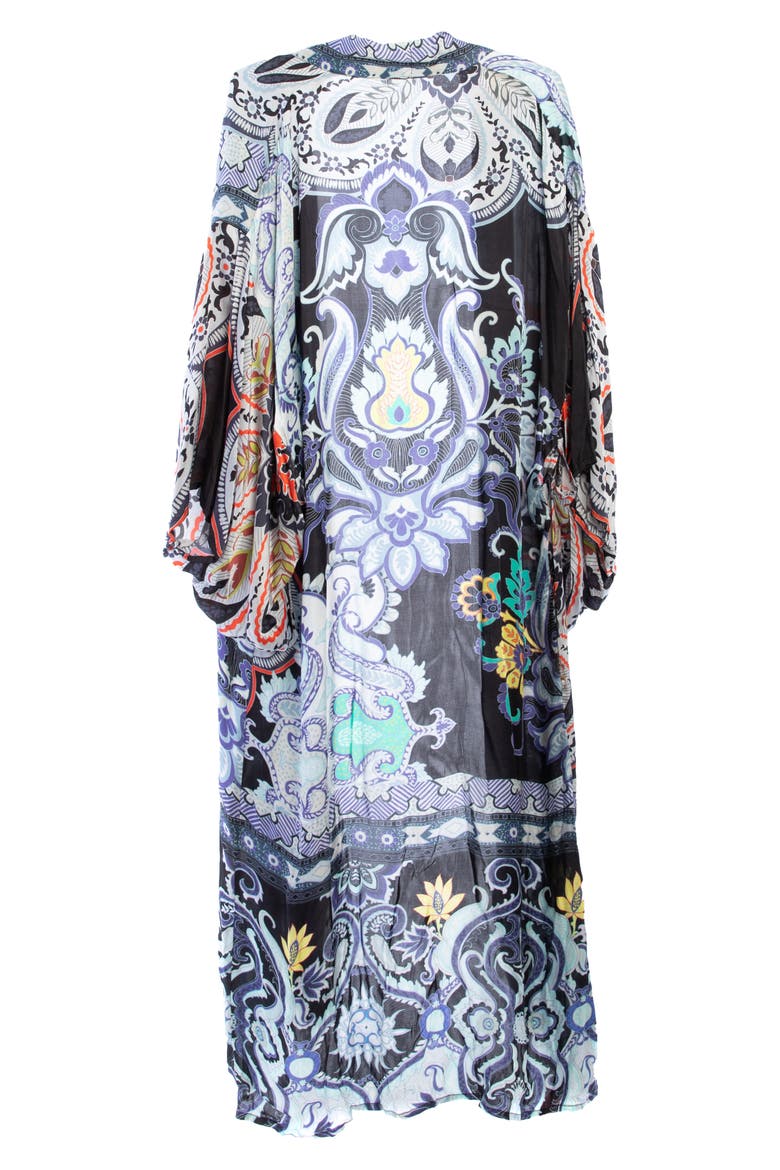 Paisley Longline Ruana, Alternate, color, BLUE COMBO