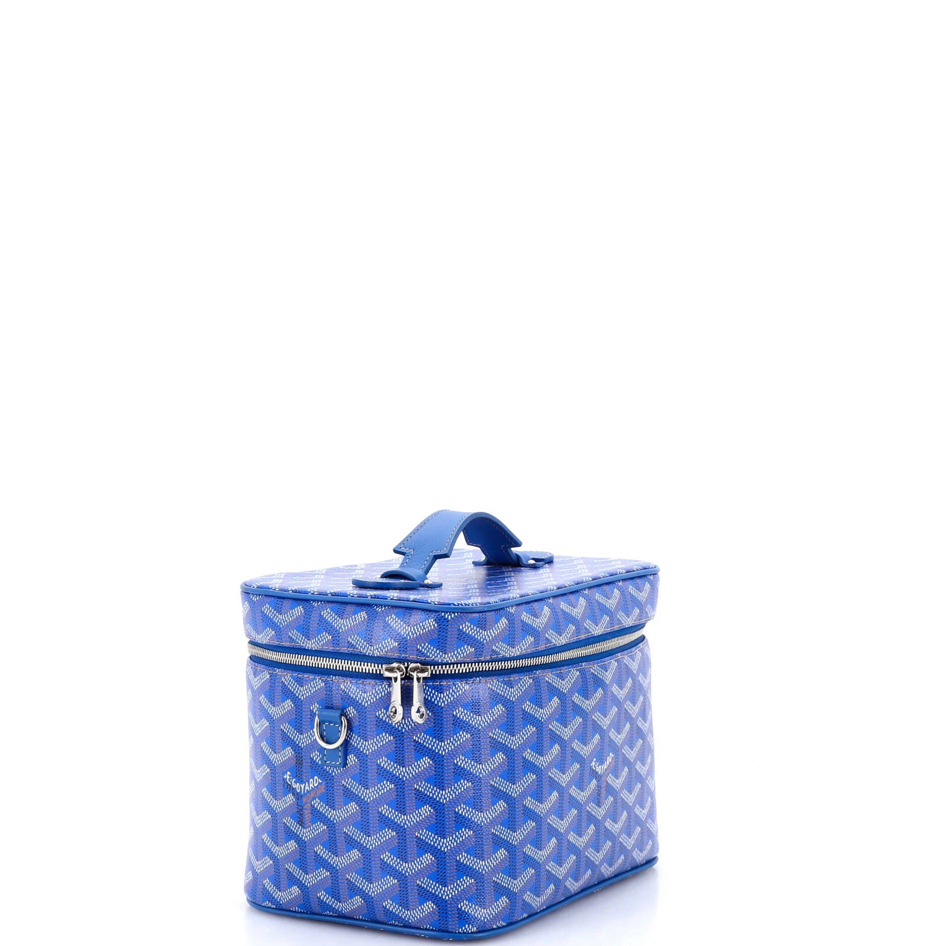 Pre-Owned Goyard Muse Vanity Case Coated Canvas, Alternate, color, Blue