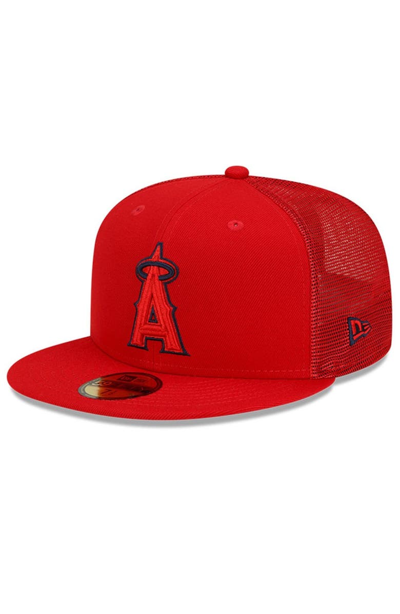 New Era Youth New Era  Red Los Angeles Angels 2023 Batting Practice 59FIFTY Fitted Hat, Main, color, 
