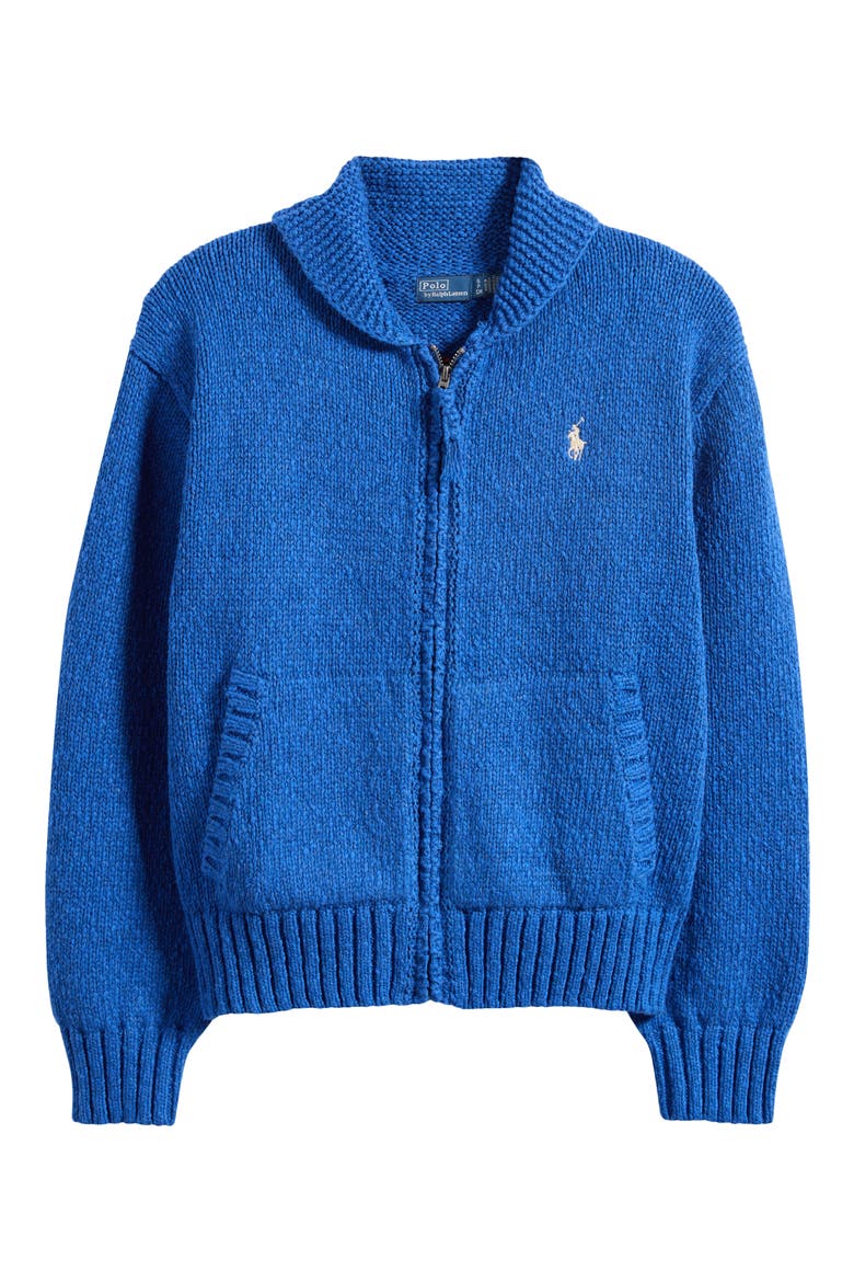 Wave Logo Cotton Zip Cardigan (Women) | Nordstrom